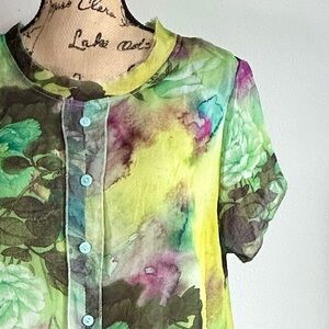 Simply Couture Chiffon Round Neck Tunic